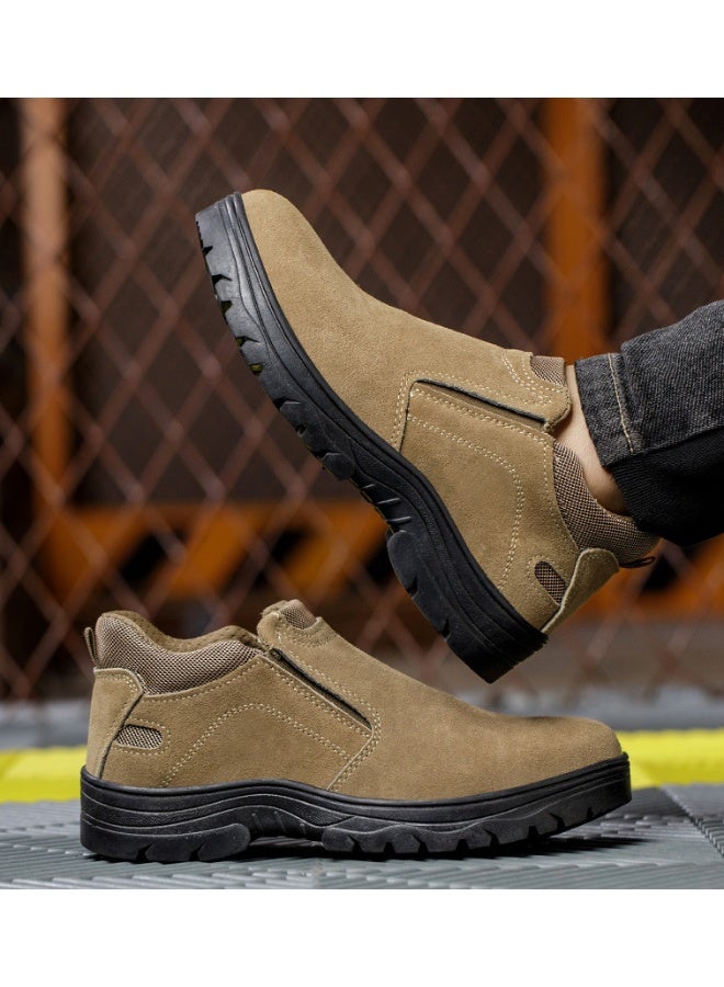 NIBEMINENT Men Anti Puncture Work Sneakers Breathable Safety Boots Male Soft Sole Wear Resistant Shoes Non-slip Protective Footwear - Image 3