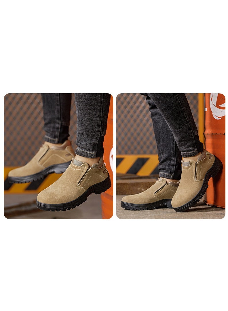 NIBEMINENT Men Anti Puncture Work Sneakers Breathable Safety Boots Male Soft Sole Wear Resistant Shoes Non-slip Protective Footwear - Image 4