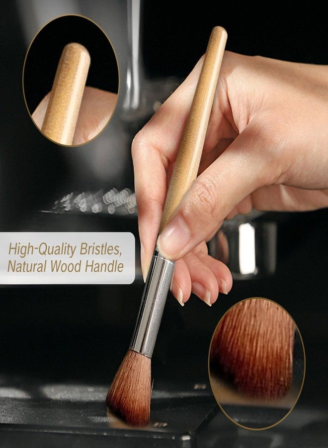 YAFIYGI 2 Pack Coffee Grinder Brush Tool Set Espresso Cleaner Manual Air Blower Tool for Camera Dust Walnut Wood Handle Barista Portable Filter Cleaning Accessories Espresso Rocket Tools - Image 4