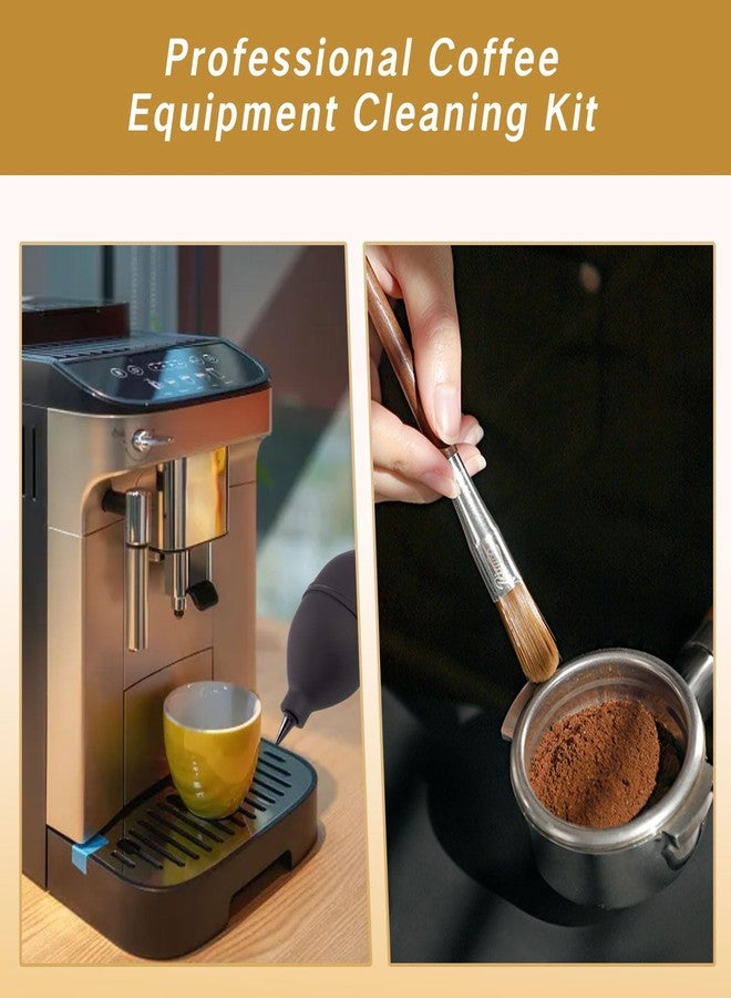 YAFIYGI 2 Pack Coffee Grinder Brush Tool Set Espresso Cleaner Manual Air Blower Tool for Camera Dust Walnut Wood Handle Barista Portable Filter Cleaning Accessories Espresso Rocket Tools - Image 2