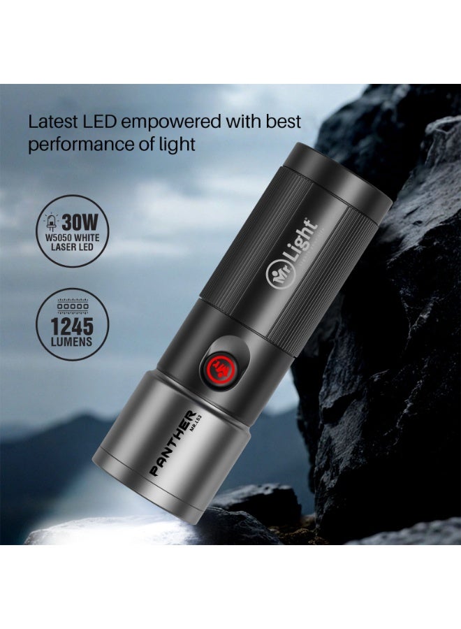 Mr. Light Mr. Light PANTHER Portable Flashlight With 1245 Lumens With Zooming Function , 6000 mAh Battery. L53 - Image 3