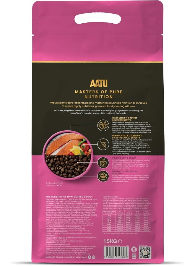 AATU 85/15 Complete Dry Puppy Food, Salmon 1.5kg - Image 3