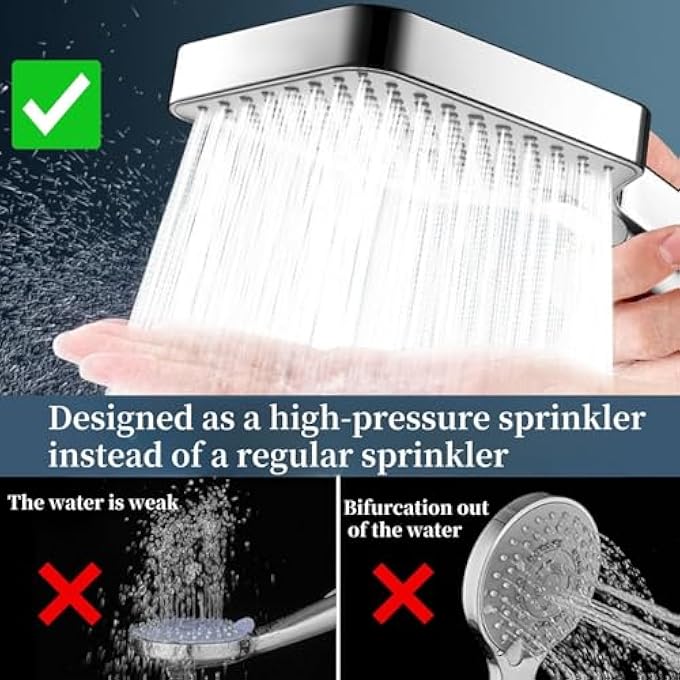 Shower Head High Pressure Power Shower Head with 3 Modes Universal Handheld Shower Head for Low Water Pressure - Image 4