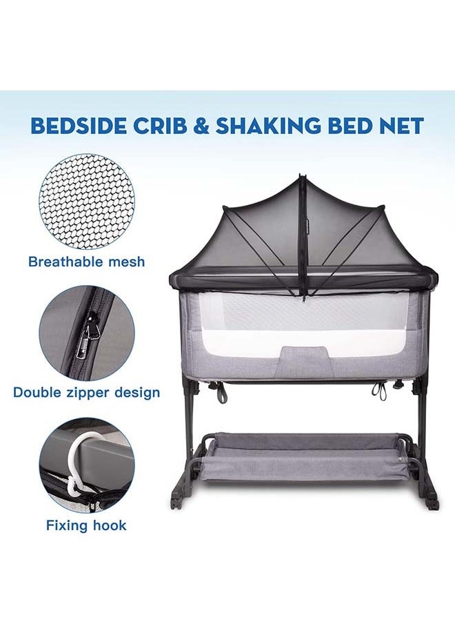 L&E Mosquito Net for Babies Crib to Keep Insects/Bugs/Cats Out, Toddler Bassinet/Bedside Sleeper/Crib Tent Safety Net with Two-Way Zippers & Storage Bag, Breathable Mesh Holes  - Image 2