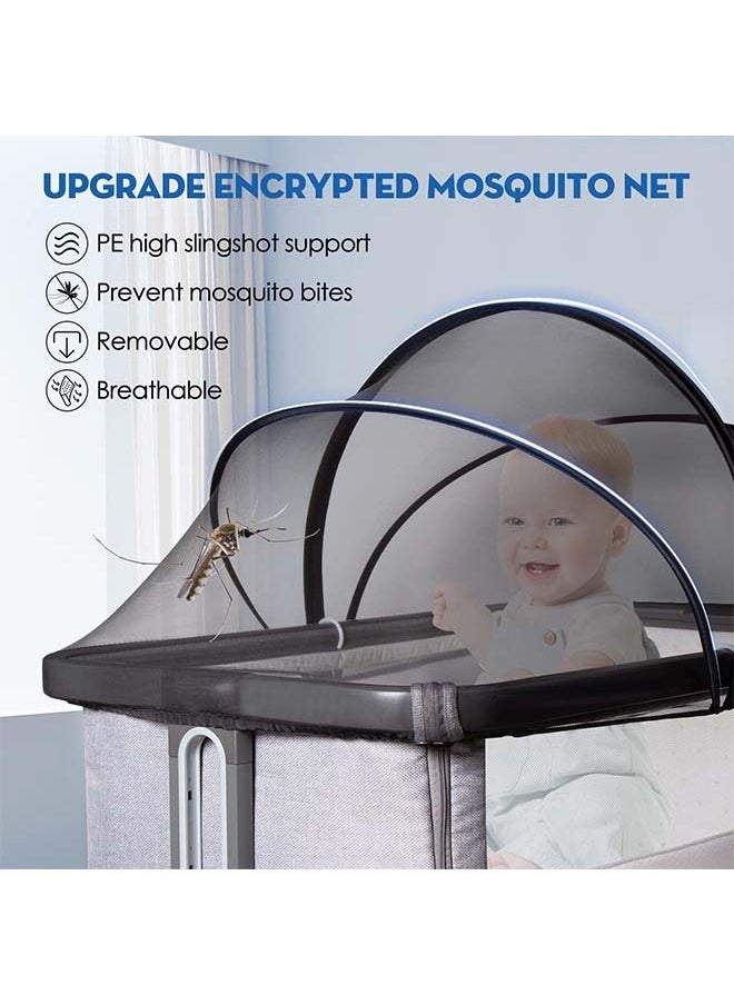 L&E Mosquito Net for Babies Crib to Keep Insects/Bugs/Cats Out, Toddler Bassinet/Bedside Sleeper/Crib Tent Safety Net with Two-Way Zippers & Storage Bag, Breathable Mesh Holes  - Image 3