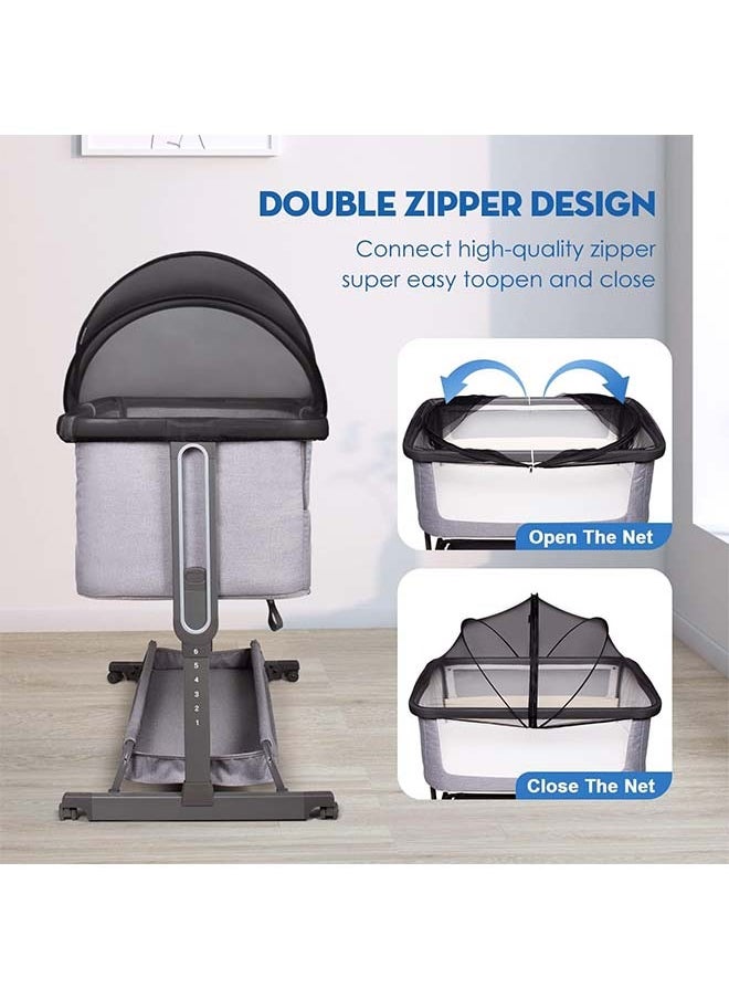 L&E Mosquito Net for Babies Crib to Keep Insects/Bugs/Cats Out, Toddler Bassinet/Bedside Sleeper/Crib Tent Safety Net with Two-Way Zippers & Storage Bag, Breathable Mesh Holes  - Image 4