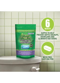 GREEN GOBBLER Septic Tank Treatment Packets, 6 Month Supply - Natural Bacteria to Prevent Costly Septic Issues, Back-Ups, Pod: Color May Vary  - Image 5