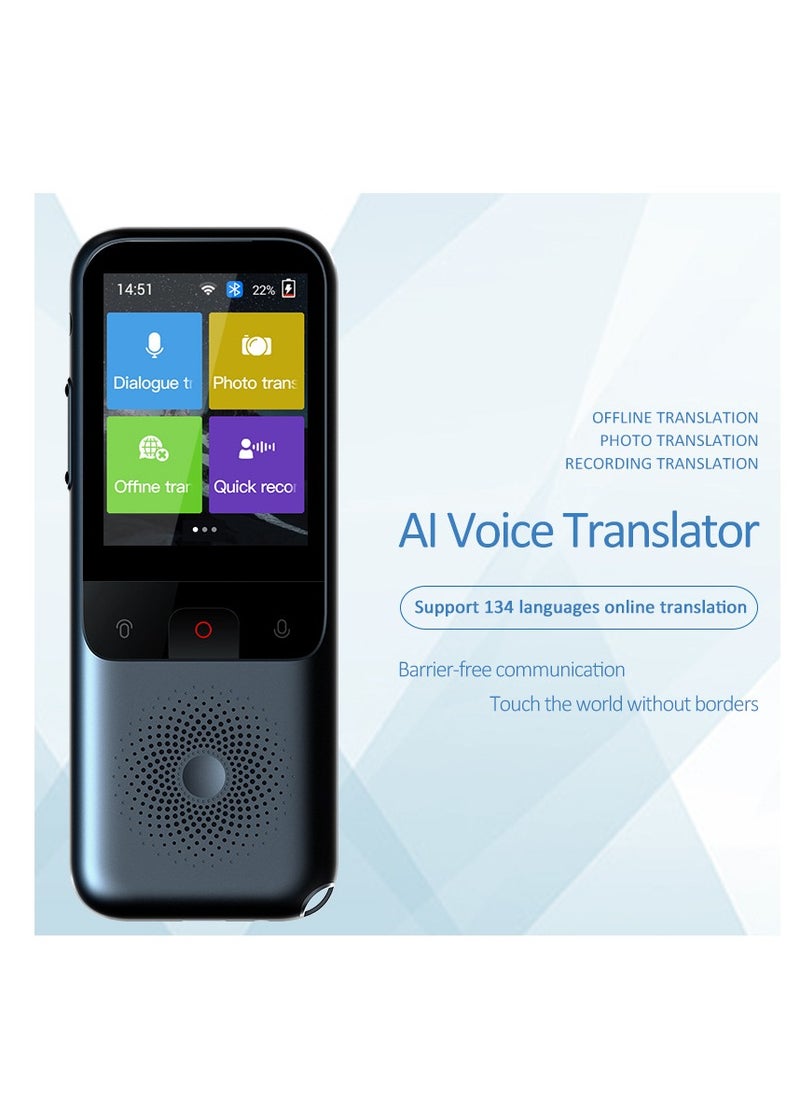 Gasin - 134 Languages Pocket Translator - 2.4 Inch IPS Touchscreen, Smart Voice Translator for Meeting Learning Travel Business, Noise Cancelling Microphones, 1500mAh Ultra Long Standby - Image 1