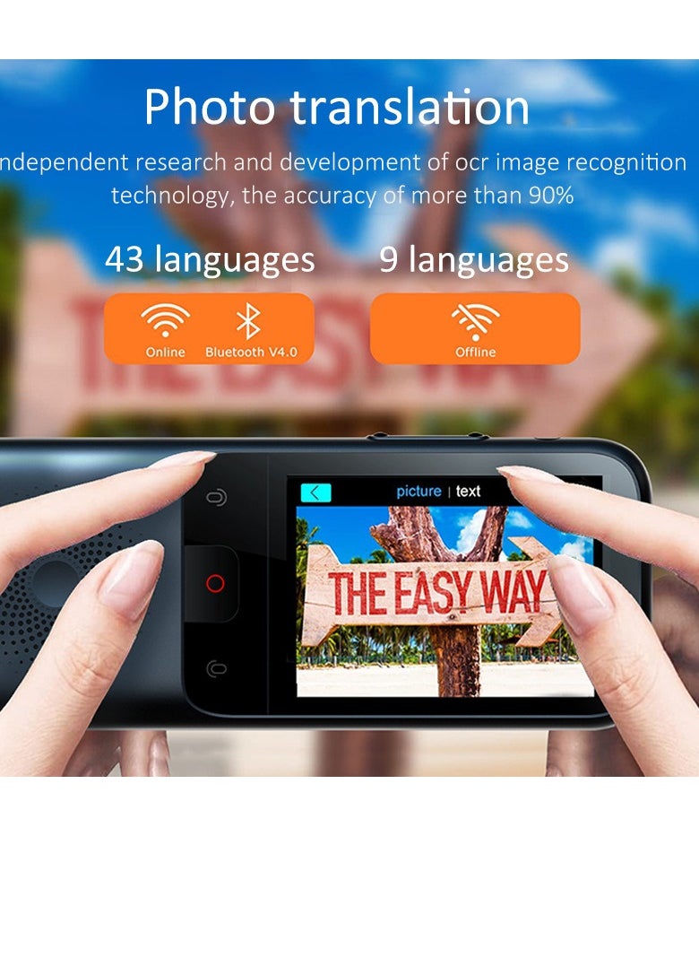 Gasin - 134 Languages Pocket Translator - 2.4 Inch IPS Touchscreen, Smart Voice Translator for Meeting Learning Travel Business, Noise Cancelling Microphones, 1500mAh Ultra Long Standby - Image 1