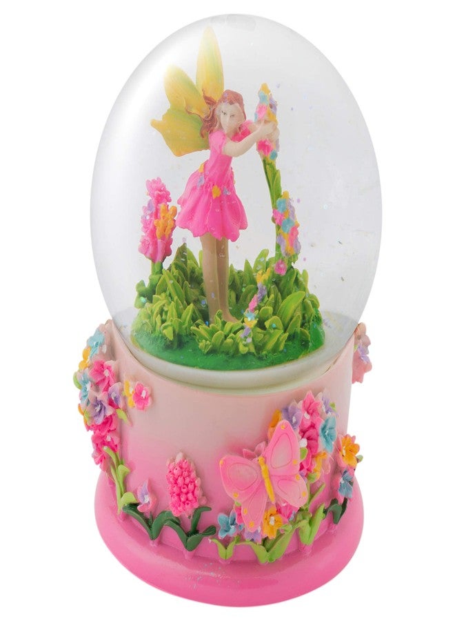 إيلانز ديزاينز: جنية سحرية في حديقة دوارة، 100 مم، متينة، تعمل باللف، كرة ثلجية موسيقية لامعة، تعزف لحنًا جميلًا حالمًا. - Image 1