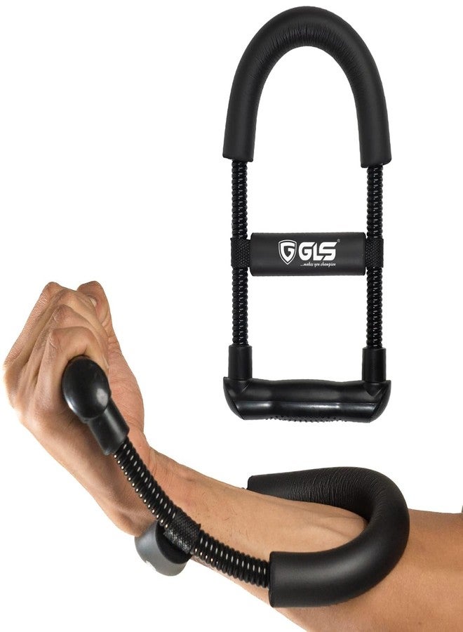 GLS Supreme Wrist Exerciser Upper Arm Workout for Gym Stretching Hand Grip/Fitness Grip (Black) - Image 1