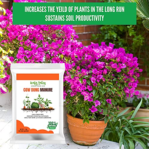 Leafy Tales Organic Cow Dung Manure for Plants 1kg - Fully Decomposed & Odorless Gobar ki Khad for Home Garden | Nutrient-Rich Organic Fertilizer & Soil Enricher for Flowers & Vegetables - Image 5