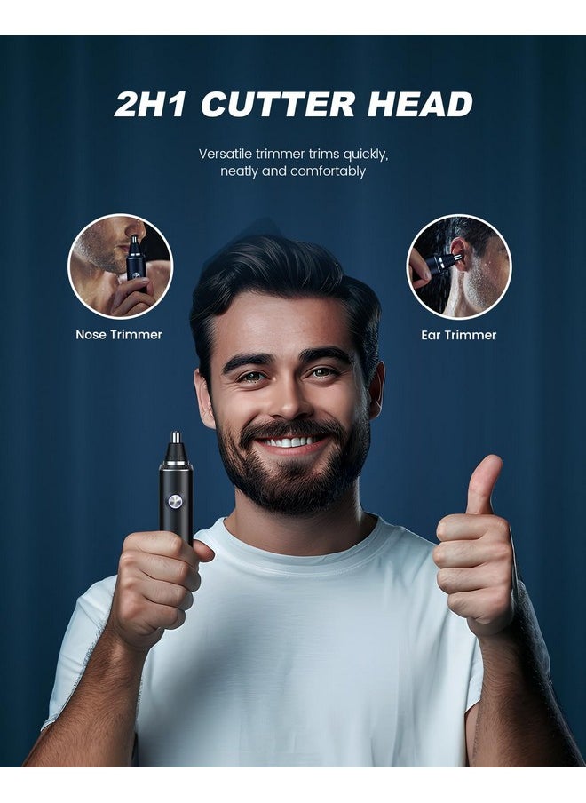 Ginity Ginity Ear & Nose Hair Trimmer with LED Display for Men Women,Painless USB Rechargeable Eyebrow & Facial & Nose Hair Trimmer Clipper,Professional IPX7 Waterproof Dual Edge Blades 12,000 RPM  - Image 3
