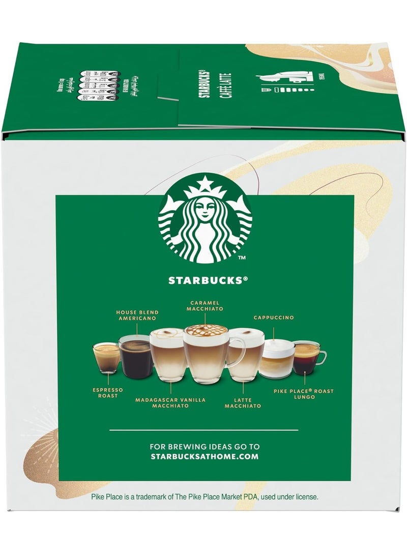 دولسي قوستو كبسولات ستاربكس كافيه لاتيه، قهوة غنية وحليبية، مزيج أرابيكا فاخر، 12 كوبًا، كبسولة واحدة لكل كوب، متوافقة مع ماكينات نسكافيه دولتشي غوستو. - Image 3