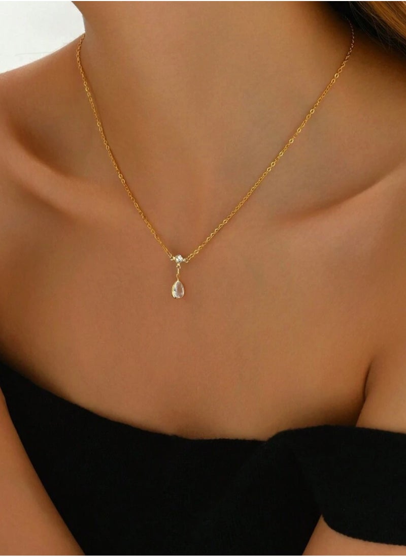 sixtyfour Stylish Gold Plated Necklace For Women  - Image 2