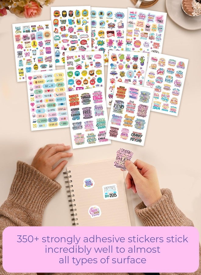 Doodle 10 Pages Sticker Booklet with 350+ Fun, Quirky and Colourful self Adhesive Stickers | Perfect for Girls, Kids, Teens, Adults (Quirky Stickers) - Image 3