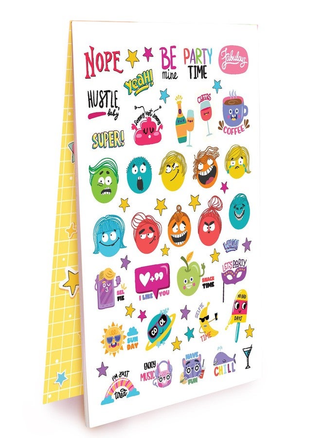 Doodle 10 Pages Sticker Booklet with 350+ Fun, Quirky and Colourful self Adhesive Stickers | Perfect for Girls, Kids, Teens, Adults (Quirky Stickers) - Image 1