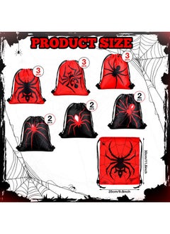 Lothee Lothee 15 Pcs Spider Web Drawstring Bags Birthday Party Decoration Spider Goodie Bag Backpack for Birthday Party Supplies (Novel Style)  - Image 3