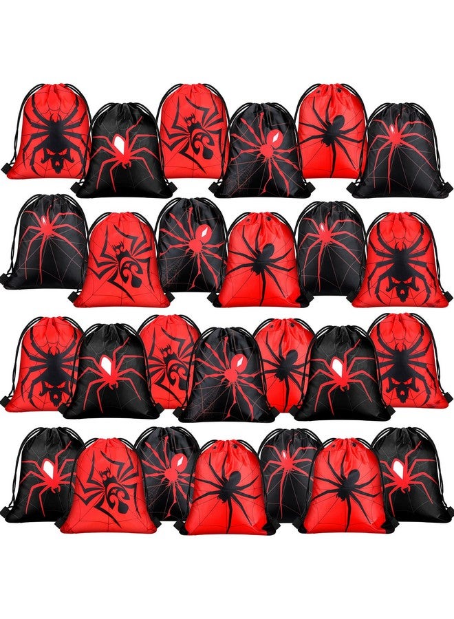 Lothee 15 Pcs Spider Web Drawstring Bags Birthday Party Decoration Spider Goodie Bag Backpack for Birthday Party Supplies (Novel Style) - Image 1
