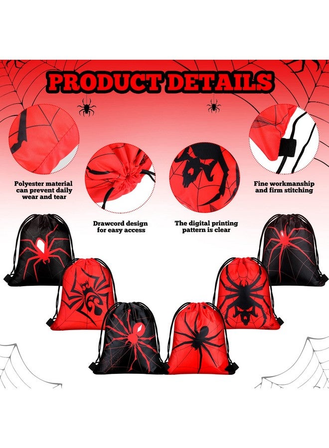 Lothee 15 Pcs Spider Web Drawstring Bags Birthday Party Decoration Spider Goodie Bag Backpack for Birthday Party Supplies (Novel Style) - Image 4