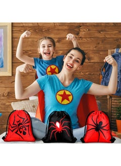 Lothee Lothee 15 Pcs Spider Web Drawstring Bags Birthday Party Decoration Spider Goodie Bag Backpack for Birthday Party Supplies (Novel Style)  - Image 5
