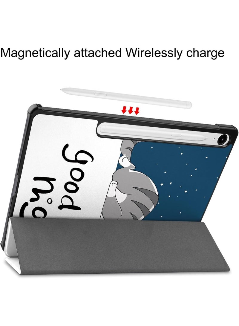 VKL Case Compatible with Galaxy Tab S10 Lite 10.9 inch 2025 Tri-Fold Smart Tablet Case, Hard PC Back Shell Slim Stand Folio Case Cover [Support Pen Magnetic Charging] (Cat) - Image 3