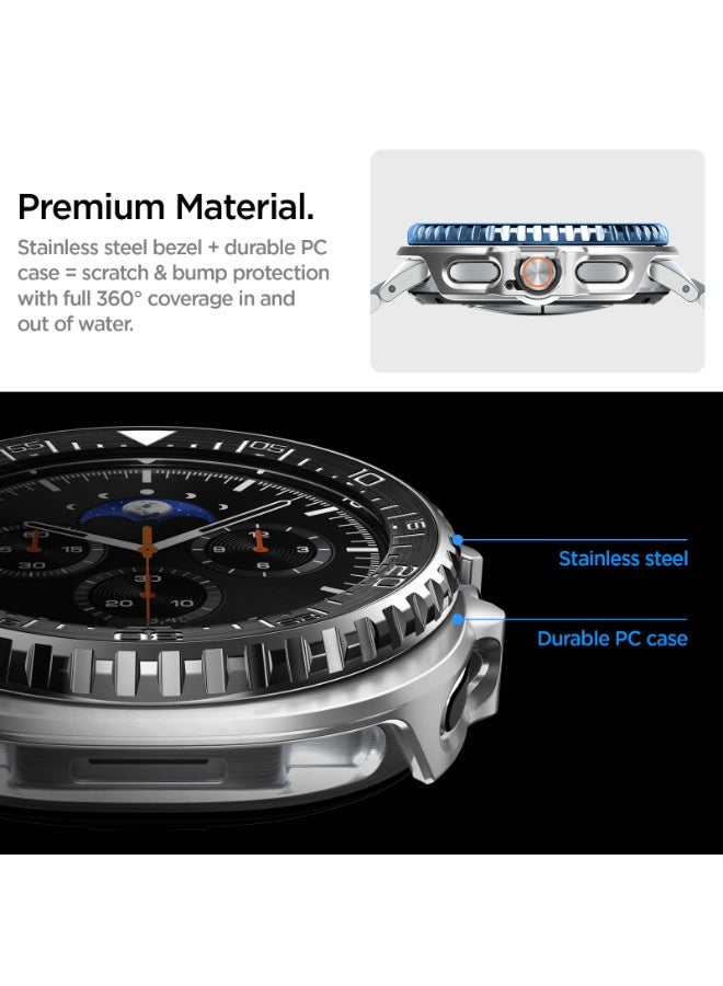 Spigen Bezel Tune Pro (Diver) for Samsung Galaxy Watch 8 Classic 46mm Bezel Ring Protector with Case (2025) - Black - Image 4