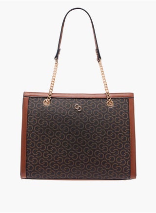 Women Monogram Print Tote Bag with Double Handle and Zip Closure - pzsku/Z1E0646BFE55ADA4913C0Z/45/_/1738076050/f2bd7edb-708a-453a-8a5e-83ff0f3b147d