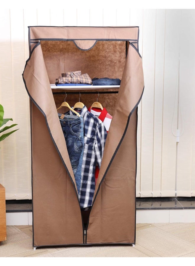 بيسبل دولاب ملابس قابل للطي بإطار معدني وسكة تعليق – خزانة أقمشة محمولة لتنظيم الملابس - Image 3