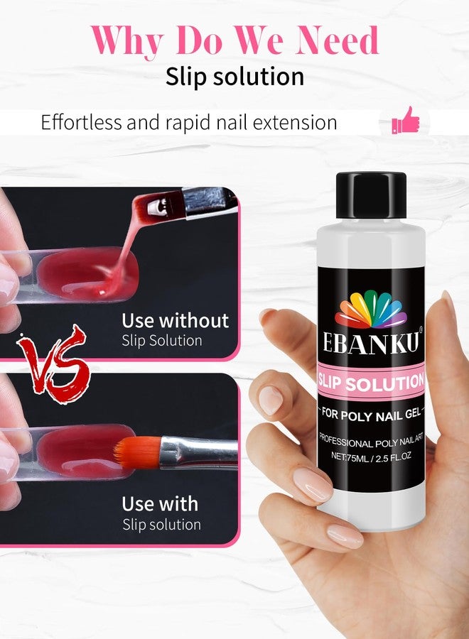EBANKU Poly Gel Nail Forms - 96PCS Dual Forms for Builder Nail Extension, 4 Style 12 Size Dual Forms Set with 2.5oz Slip Solution, Brush, File, 5PCS Clips - Image 5