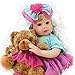 Milidool Lifelike Reborn Baby Dolls 22 inch Weighted Cute Soft Body Realistic Newborn Baby Doll Real Life Baby Dolls Girl Gift with Feeding Toy Accessories Set for 3 Years Old Kids Grandma - Image 2
