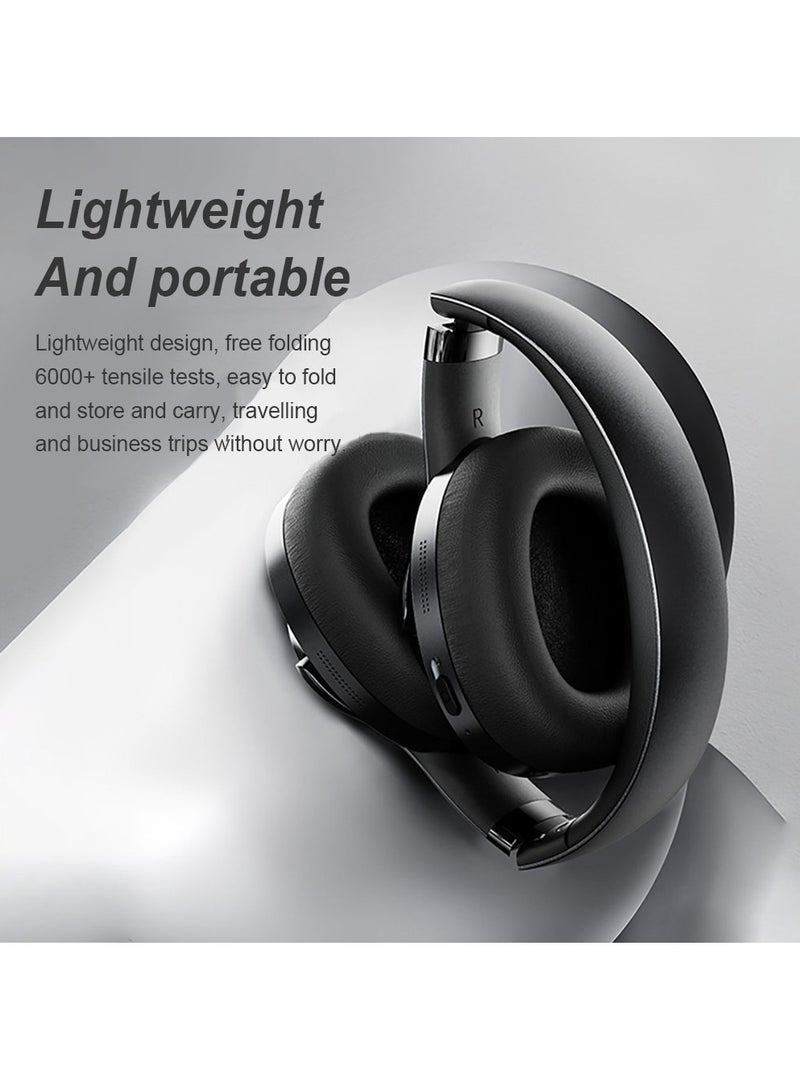 FlashHawk ANC Wireless Over-Ear Headphones with Bluetooth 5.4 and 50 Hours of Battery Life Black - Image 5