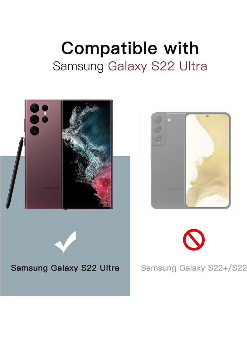 Theodor S22 Ultra 5 Pcs Camera Lens Protector With 9H Tempered HD Glass Camera Cover Anti Scratch Aluminum Alloy Camera Ring, Graphite - Image 2