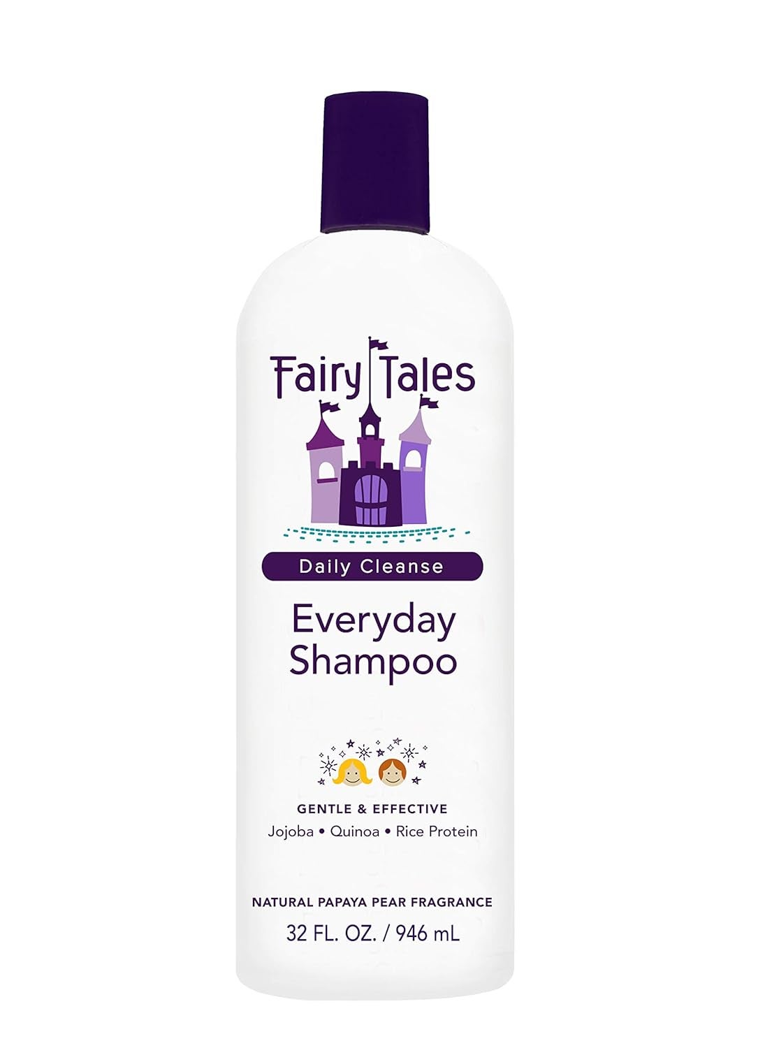 Fairy Tales Fairy Tales Daily Cleanse Everyday Kids Shampoo - Gentle Natural Defining Shampoo, Tangle Free, Moisturizing and Hydrating Formula, Clean and Natural Ingredients -Paraben Free - 32 oz. 