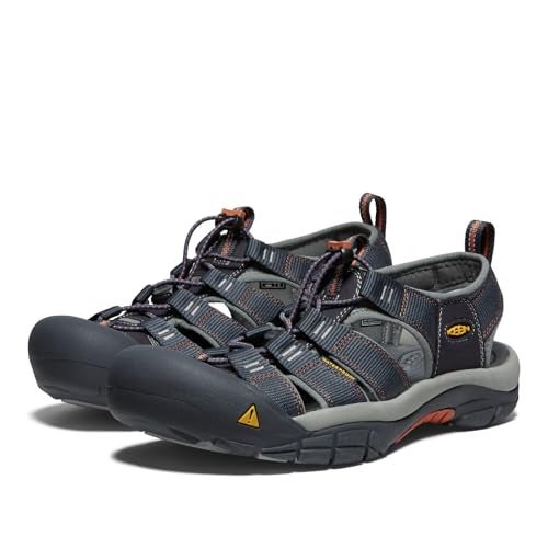 KEEN Men's Newport H2 Closed Toe Water Sandals, India Ink/Rust, 12 US - Image 4