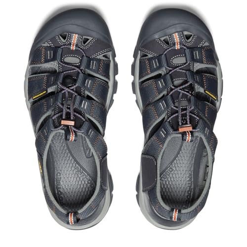 KEEN Men's Newport H2 Closed Toe Water Sandals, India Ink/Rust, 12 US - Image 5