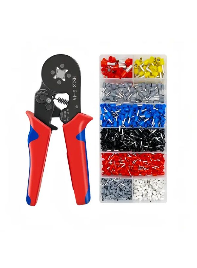 Pipe Type Crimp Terminals Assorted Set HSC8 64A High Carbon Steel Pliers Kit - Image 1