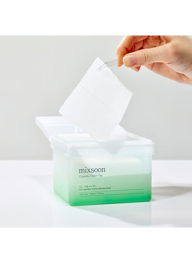 mixsoon - Centella Asiatica Toner Pad,Soothing, Hydration, Centella Extract, Gauze Pad, (230ml/ 7.77fl.oz/ 120 Sheets) - Image 1