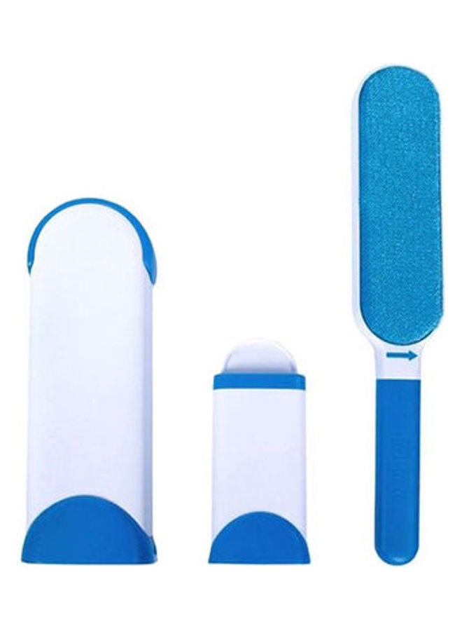 NIBEMINENT Hair Removal Brush With Self Cleaning Base Blue/White