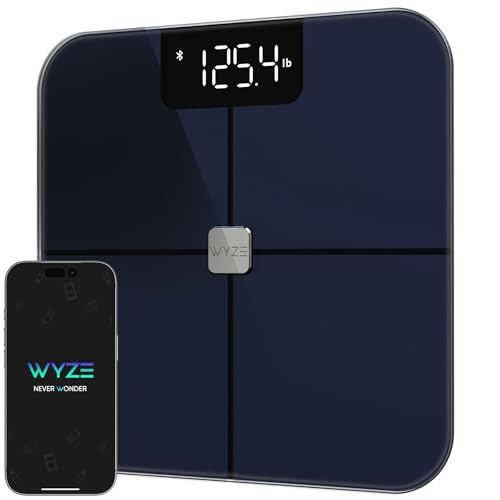 WYZE SCALE Wyze Smart Scale Scale for Body Weight Digital Bathroom Scale for Body Fat BMI and Heart Rate Body Composition Analyzer with App Batteries Included Bluetooth 400 lb Black - Image 2