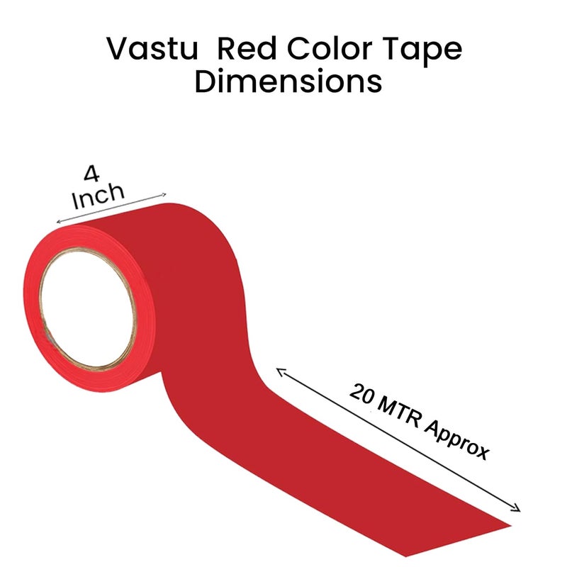 D-Fix ® BOPP Vastu Color Floor Tapes - 20 Meters Approx in Length 96MM / 04" Width - 1 Roll Per Pack - Vastu Dosh Remedy/Vastu Correction for WC Toilet and Entrance -Red - Image 2