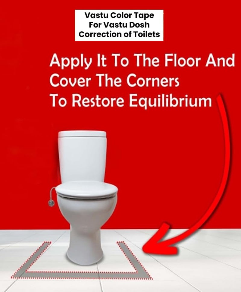D-Fix ® BOPP Vastu Color Floor Tapes - 20 Meters Approx in Length 96MM / 04" Width - 1 Roll Per Pack - Vastu Dosh Remedy/Vastu Correction for WC Toilet and Entrance -Red - Image 3