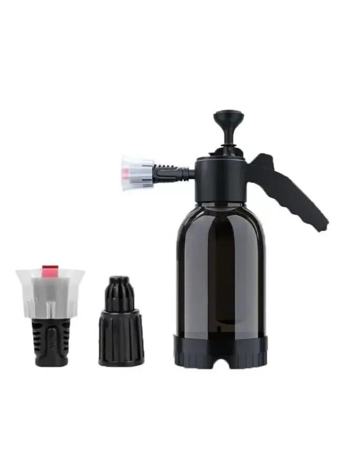 ZERIFAM Garden Pump Sprayer - Hand Pressure Spray, Spray Bottle With 2 Nozzles, Foam Spray Can Suitable For Household Cleaning, Flower Watering And Car Washing. (Black) - Image 1