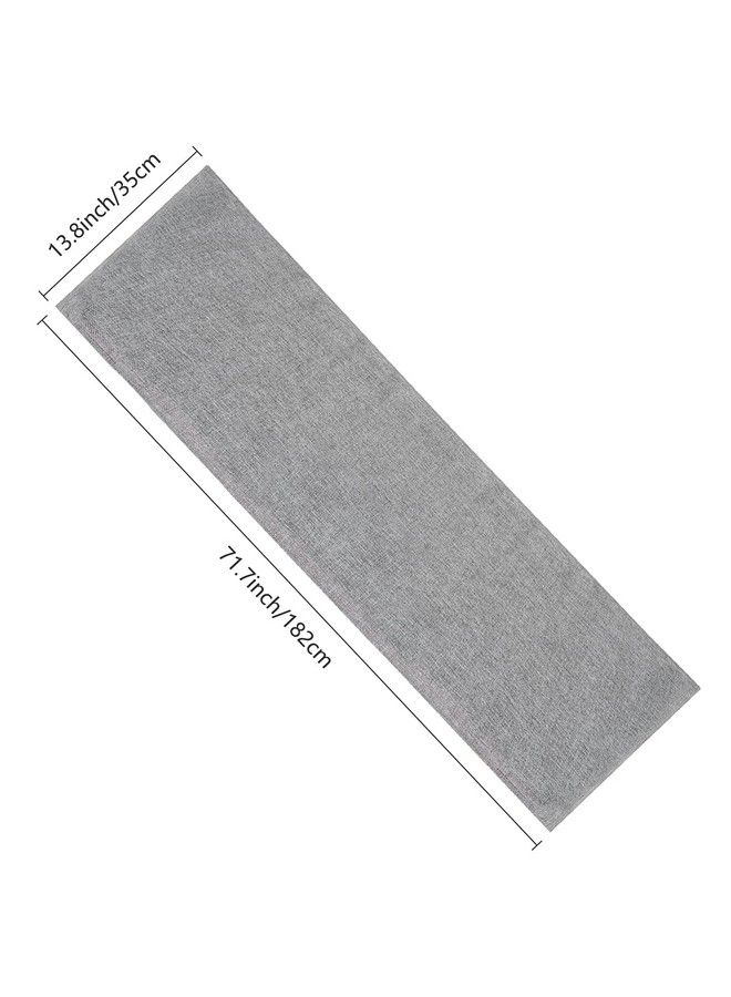 Fowecelt Gray Burlap Table Runner Natural Imitated Linen 14 X 72 Inch For Party Wedding Baby Shower Decorations Dining Farmhouse Outdoor Picnics Table Handwoven Table Runners - Image 4