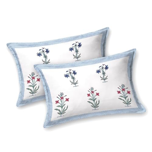 ElanorHomes 240 TC Cotton Double King Size Bedsheet | Ultra-Soft & Skin-Safe | Breathable Summer Comfort | 93x108 inches with 2 Pillow Covers (Rajwada Jaal) - Image 3