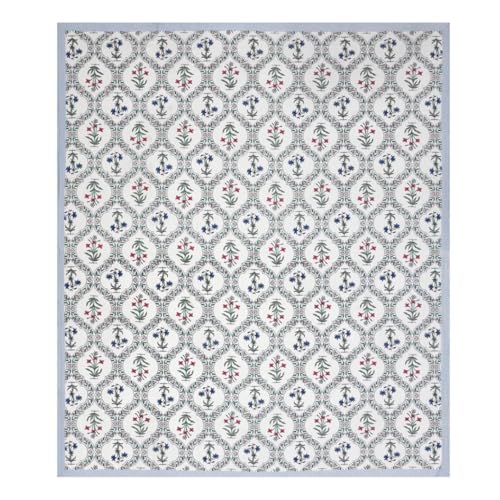 ElanorHomes 240 TC Cotton Double King Size Bedsheet | Ultra-Soft & Skin-Safe | Breathable Summer Comfort | 93x108 inches with 2 Pillow Covers (Rajwada Jaal) - Image 5