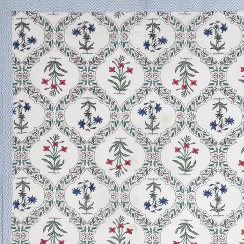 ElanorHomes 240 TC Cotton Double King Size Bedsheet | Ultra-Soft & Skin-Safe | Breathable Summer Comfort | 93x108 inches with 2 Pillow Covers (Rajwada Jaal) - Image 4