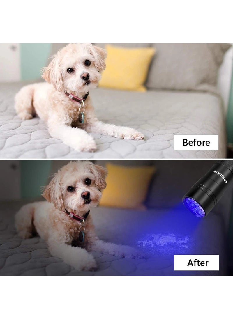 Tarez Ultraviolet Flashlight, Purple Light Flashlight 12 LED, 365 Nm UV Flashlight  - Image 2