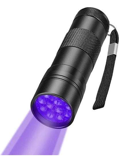 Tarez Ultraviolet Flashlight, Purple Light Flashlight 12 LED, 365 Nm UV Flashlight  - Image 1