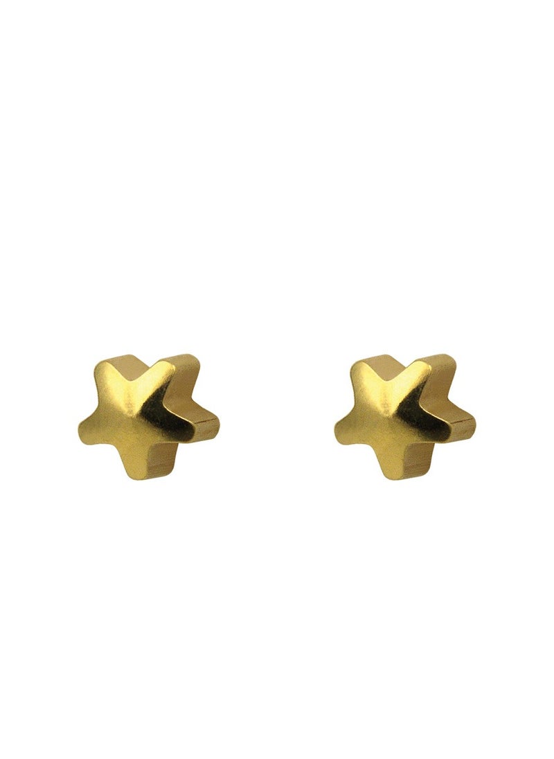 MediSystem Sterilized Earring 24K Gold Plated Bezel 2mm Star Shape dozen (12 pieces)  - Image 1